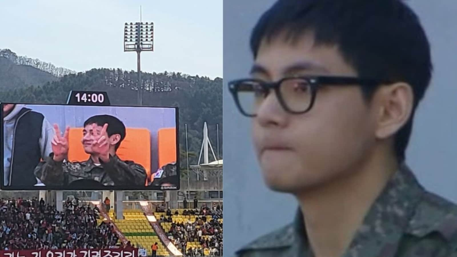 BTS V Surprises Fans with Appearance at Soccer Match, Sporting SDT Uniform and Flashing Big Smile