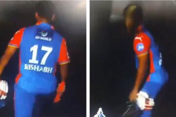 Rishabh Pant vents frustration by breaking part of sight screen after dismissal by Yuzvendra Chahal in IPL 2024